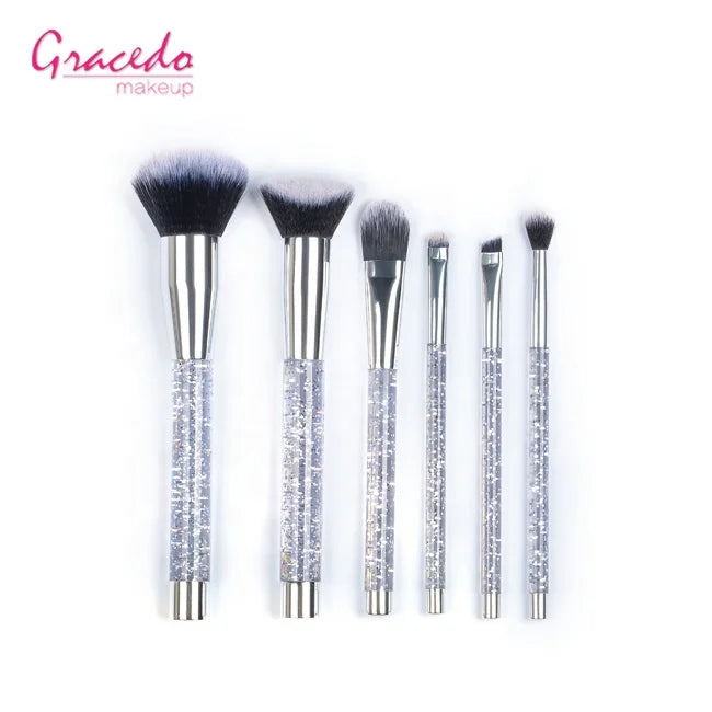 Wholesale Makeup Brushes Set Wholesale Cheap 6PCS Professional Supplier Transparent Makeup Cosmetic Brush Set