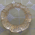 LCK131 Silver Rimed Irregular Dinnerware Glass Plate for Wedding Event MegaBDM