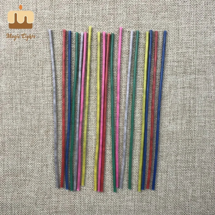 Tall Unique Sparkling Non-scented Paraffin Wax Art Candles for Birthday Cakes-Handmade Multi-Colored Tapered Magic Lights