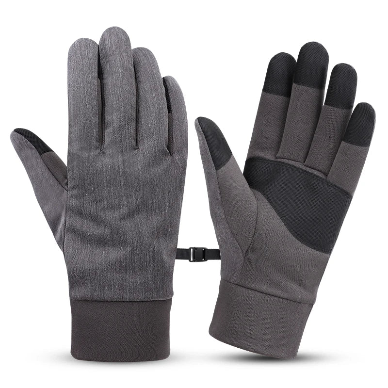 Custom Cold Fleece Touch Screen Warm Climbing Biker Riding Winter Gloves for Man