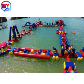 Outdoor Inflatable Floating Obstacle Course for Water Park Water Breakthrough Games