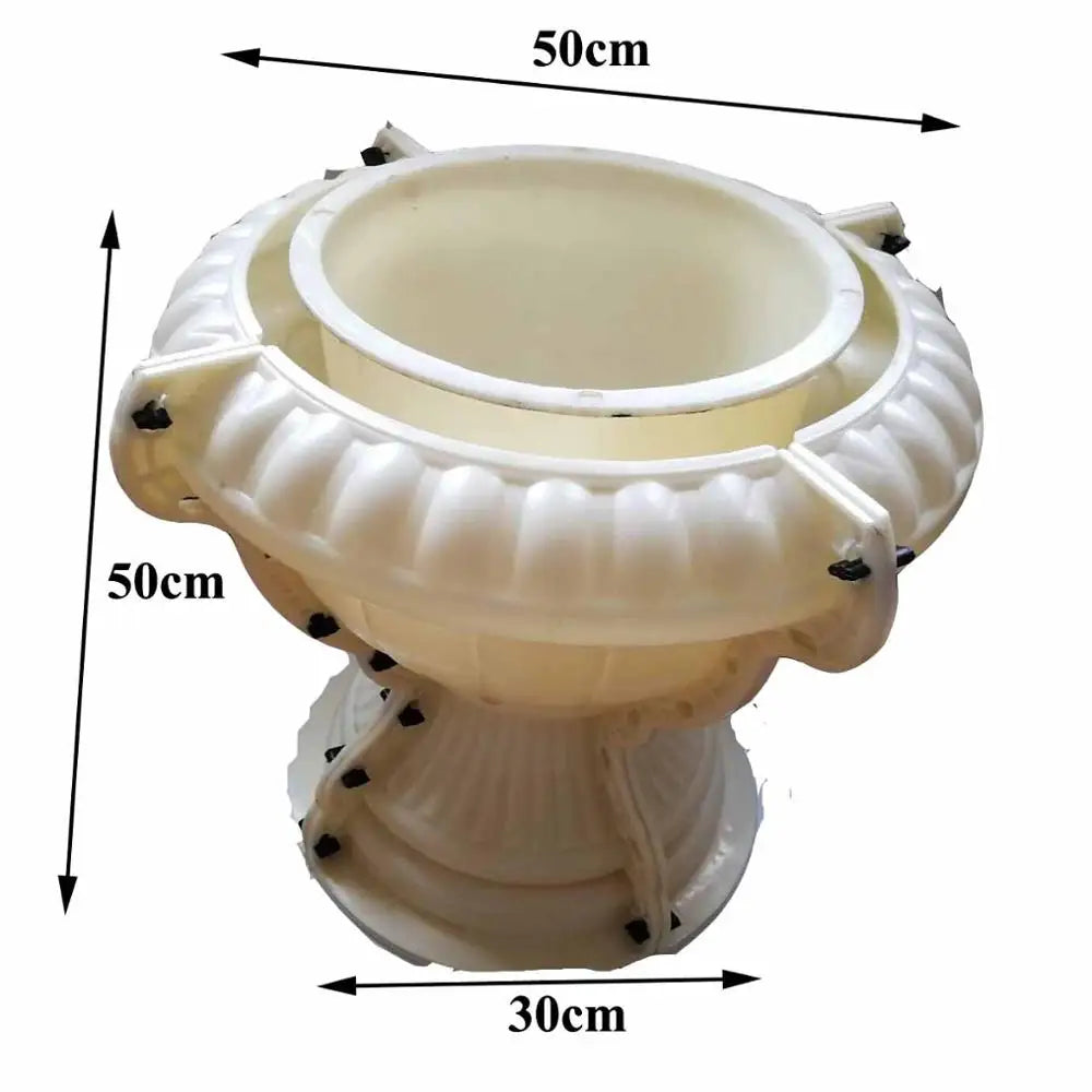 Precast Garden Decorative Cylinder Cement  Planter Flower Pot  Plastic Molds for Sale