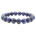 Simple Jewelry Natural Blue Tiger Eye Stone Gemstone Bracelet for Man Woman