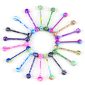 Baking Varnish Punk Mix 10 Color Stainless Steel Straight Barbell Tongue Rings