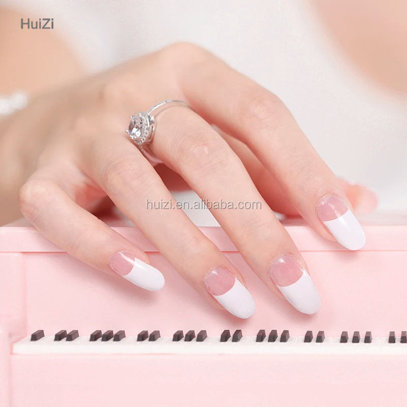 HuiZi Glitter 3d DIY Full Wraps Foils Decorations Nail Polish Strips Wholesale 2026