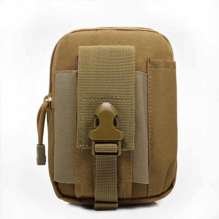 Custom Nylon Molle Belt Small Outdoor Tactical Box Shape National Style Candy Pattern Waterproof Zipper Waist Bag