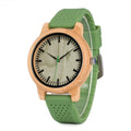 Fast Delivery For BOBO BIRD Custom Logo Sport & Fashion Watch Natural Bamboo Wood Case with Silicone Band Pointer Dial Display