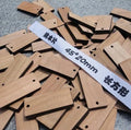 Custom Blank Solid Wood Eco-Friendly Fairy Theme Polished Rectangle Wall Hanging Gift Tags with Custom Logo Wholesale Available