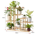 Multi Tiered Bamboo Plant Storage Racks & Shelving Units Shelf Flower Pots Holder Support Wooden Plant Stand Indoor or Outdoor