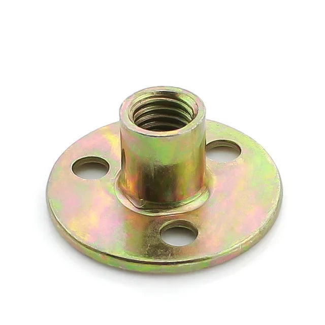 Female Thread Round Base Nut Brad Hole Tee Nut with Two Three Holes