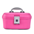 BUBULE Modern Fashion PP Portable Hard Travel Cosmetic Case with Mirror 14 Inch Durable Double Layer Square Shape Open