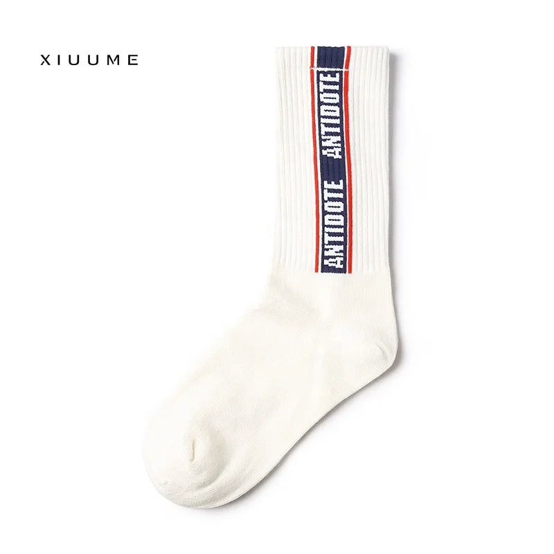 Custom Unisex Crew Winter Knitted Sport Words Design Tube Socks