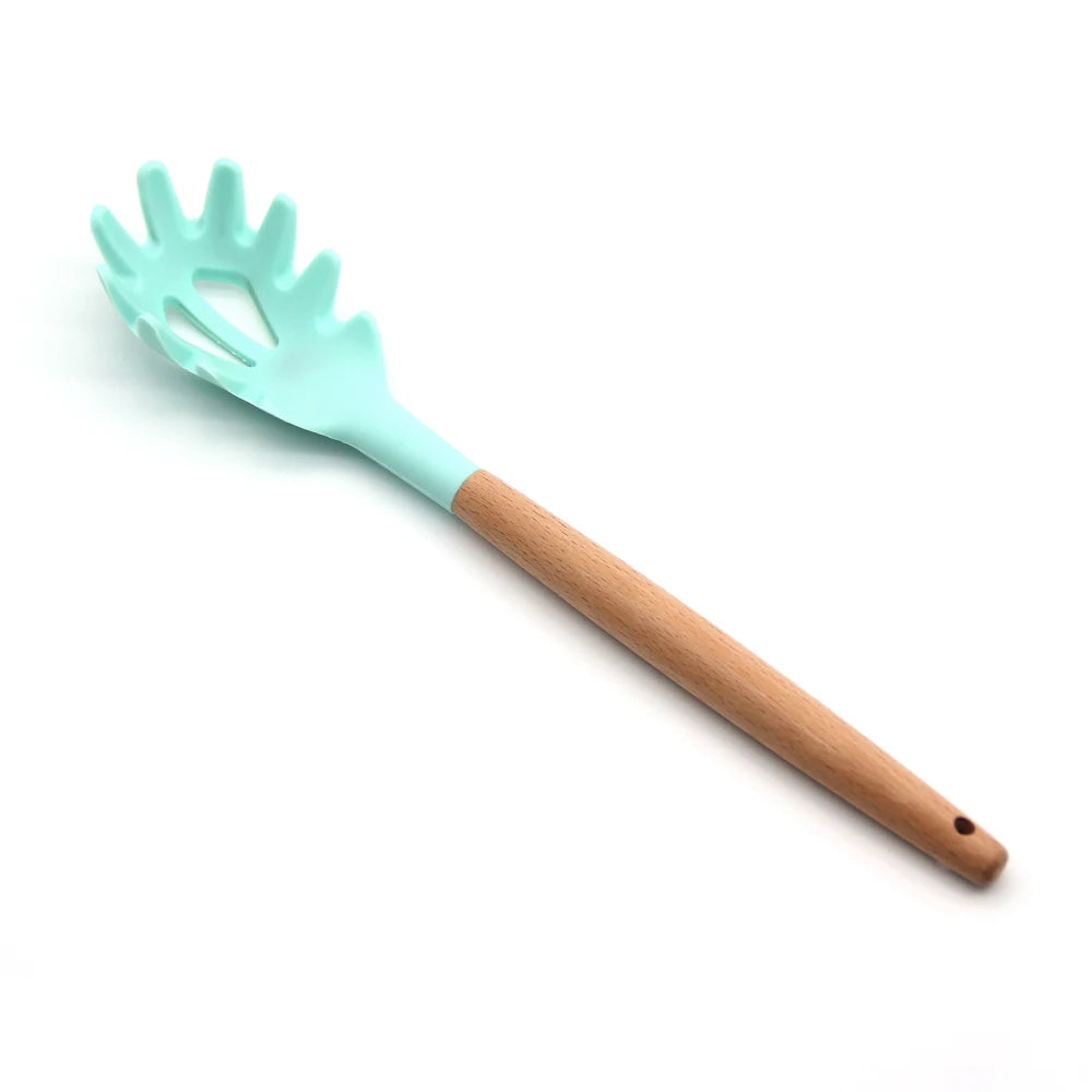 Home and Kitchen Gadgets Kitchen Utensils Cooking Tools Food Grade Heat Resistant Silicone Spaghetti Server for Kitchenware
