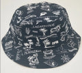 Embroidered Black Bucket Hat Fashionable Sporty Style with Personal Logo Common Cotton Fabric for Headwear