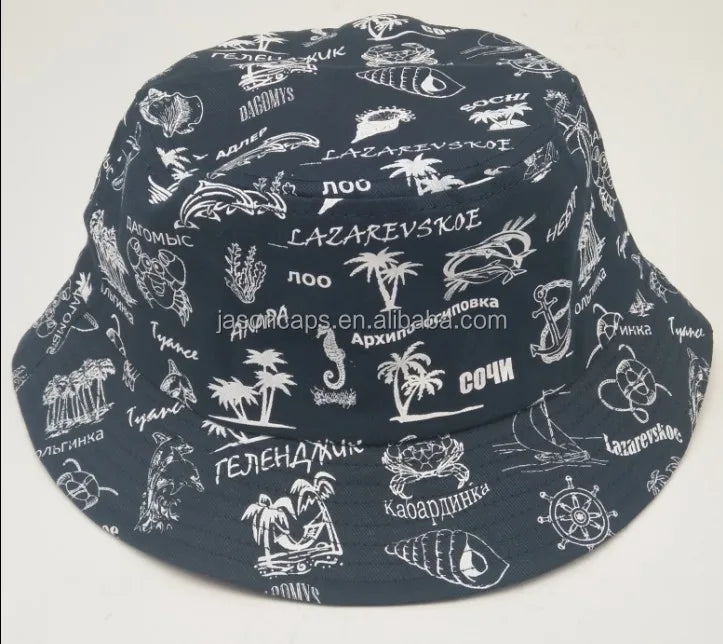 Embroidered Black Bucket Hat Fashionable Sporty Style with Personal Logo Common Cotton Fabric for Headwear