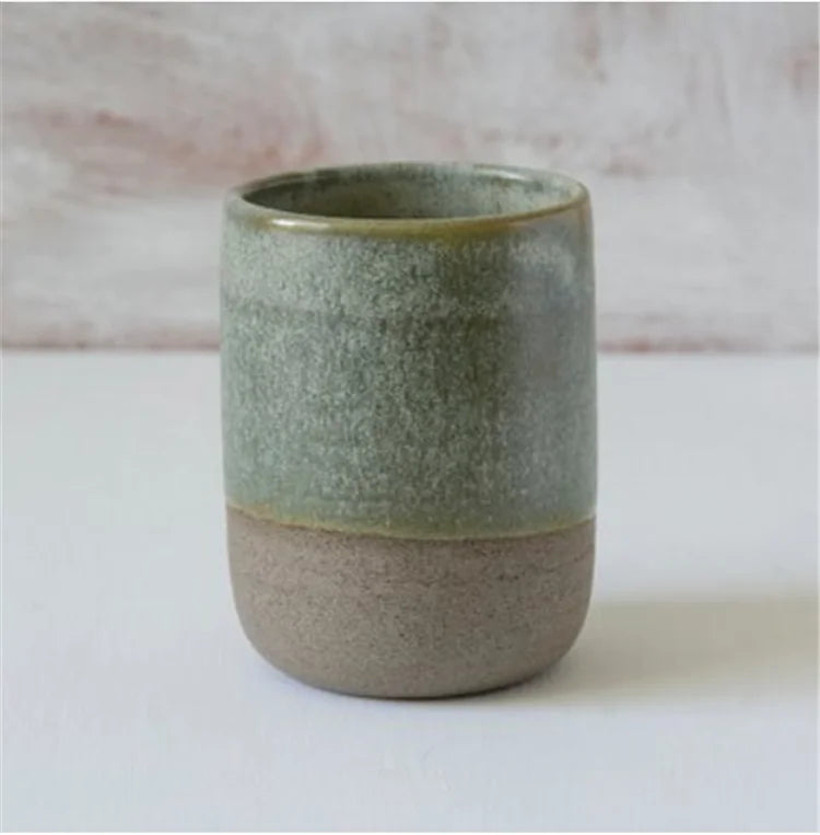 Wholesale Bulk Japanese Stoneware Retro Cappuccino Coffee Mug Creative Ceramic Tea Cup No Handle