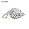 LUOTEEMI Hot Sale Platinum Plated Korean Design CZ Jewelry Diamond Biral Leaf Shape Brooch