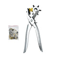 Set of 3pcs Punch Pliers Pore Opening Forceps Multi-function Stainless Steel Strong Crimping Drill Pinchers Puncher Eyelet Plier
