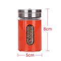 100ml Round Glass Condiment Containers / Spice Tin Salt Shaker / Toothpick Holder
