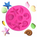 HY Silicone Sea Shell Star Fish Cupcake Topper Mold Fondant Chocolate DIY Cake Decoration Tools