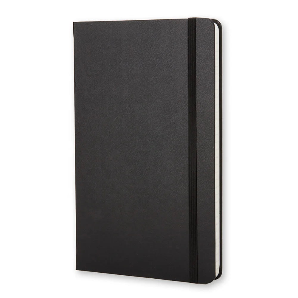 Custom Logo A5 240 Pages Hardcover Classic Black Journal Notebook 5.25*8.25 Inches with Thread Sewing Binding Low MOQ