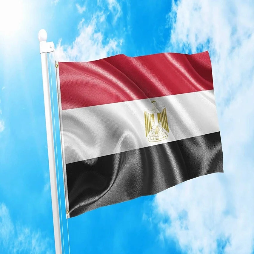 3X5 Foot Hign Quality Wholesales Egypt Flag Banner