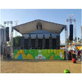 Middle Size Aluminum Outdoor Concert Stage Arched Roof Truss with Sound Tower