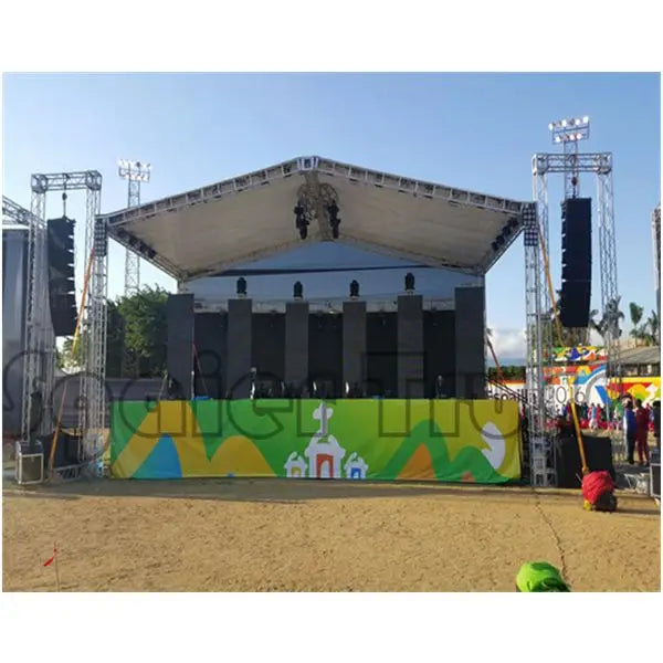 Middle Size Aluminum Outdoor Concert Stage Arched Roof Truss with Sound Tower