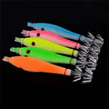YOUME Artificial Luminous Squid Hook Jigs Printed Plastic Fishing Lure for Lake Stream Bait for Octopus Cuttlefish Shrimp