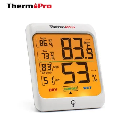 ThermoPro TP53 Digital Indoor Thermometer Hygrometer Weather Station With Touch Backlight
