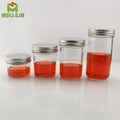 100ml 200ml 250ml 300ml Round Pickles Glass Mason Jar 3oz 7oz 8oz 10oz Wide Mouth Food Glass Jar Jam Jars with Metal Lid