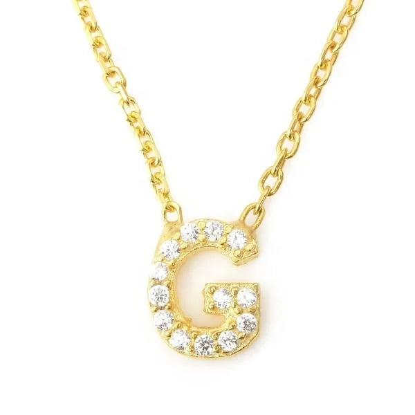 LOZRUNVE 925 Sterling Silver Dainty Mini Initial Letter Necklace 18k Gold Jewelry