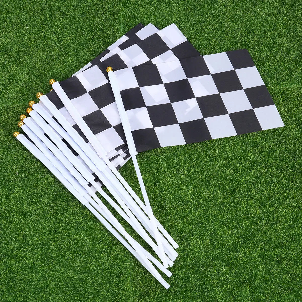 Custom Logo Hand Waving Flags Mini Checkered Flag Car Racing Flag Perfect for Motorsport Events Promotions Souvenirs