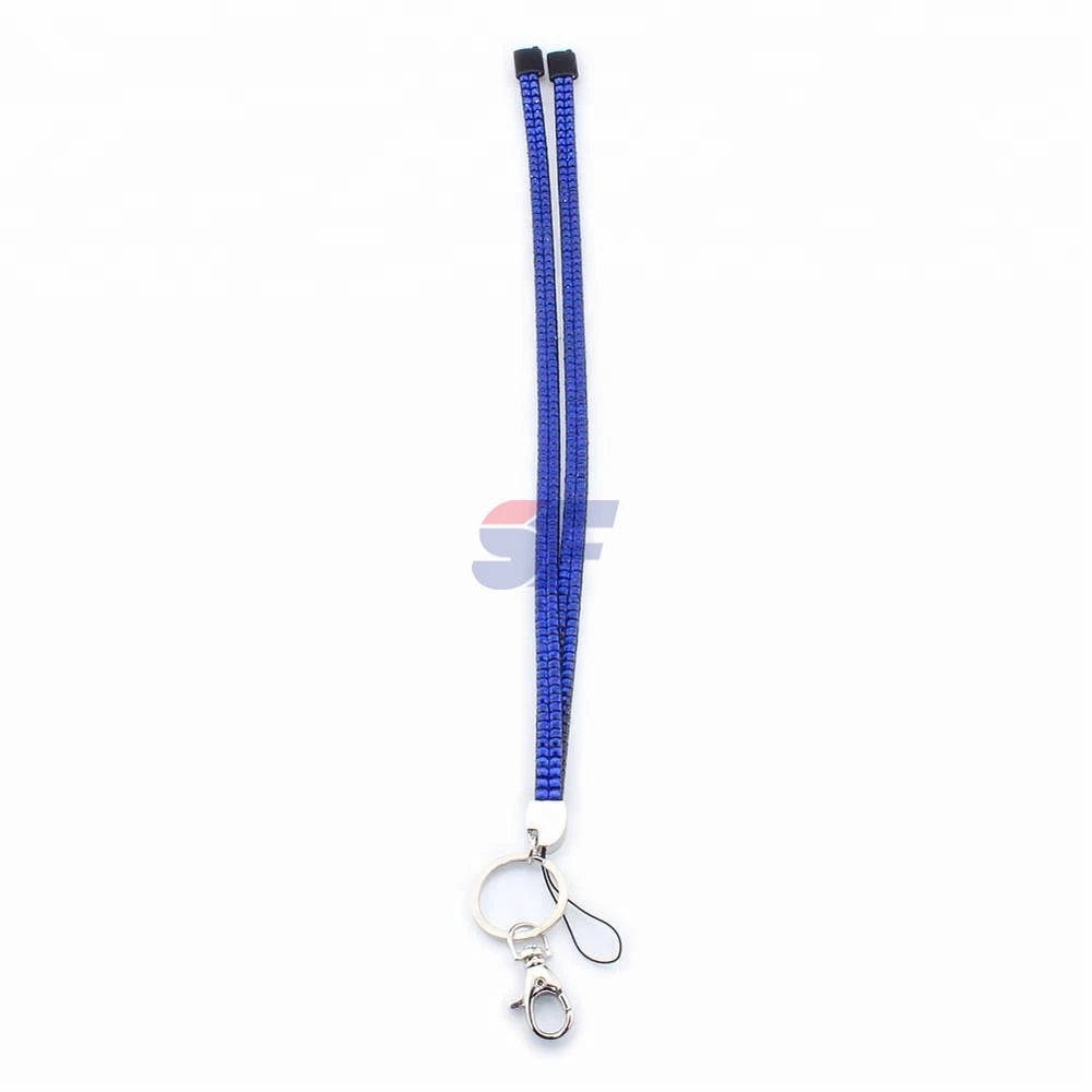 Wholesale ShinyFans Brand Custom Logo Rhinestone Lanyard Premium Silicone Material PMS Color Custom Sides Promotional Use