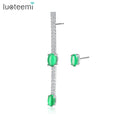 LUOTEEMI Wedding Romantic Fashion Design a AA+ Cubic Zirconia Women Stud Earrings for Party
