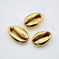 Wholesale Natural Golden Shells Beads Seashell Charm Gold Plated Color Bead Cowrie Shells Charms for Jewelry Making