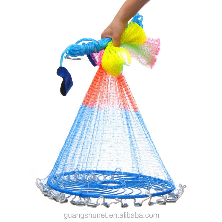 Casting Fishing Net Alotfish Customized Commercial Drawstring Cast Net PE Plastic Woven Bag or As Required Catch Fish GS ISO9001