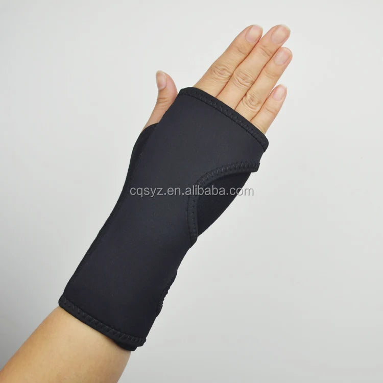 Custom Adjustable Wrist Stabilizer Straps Support Neoprene Black Sport Outdoor Brace for Carpal Tunnel Protection Wrist Pain