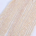 Wholesale 3-4mm Natural Shiny Freshwater Rice Pearl in Strand