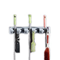 New 5 Position Multipurpose Wall Mounted Organize Mop Broom Hanger Broom Rack Plastic PS Mop Organizer