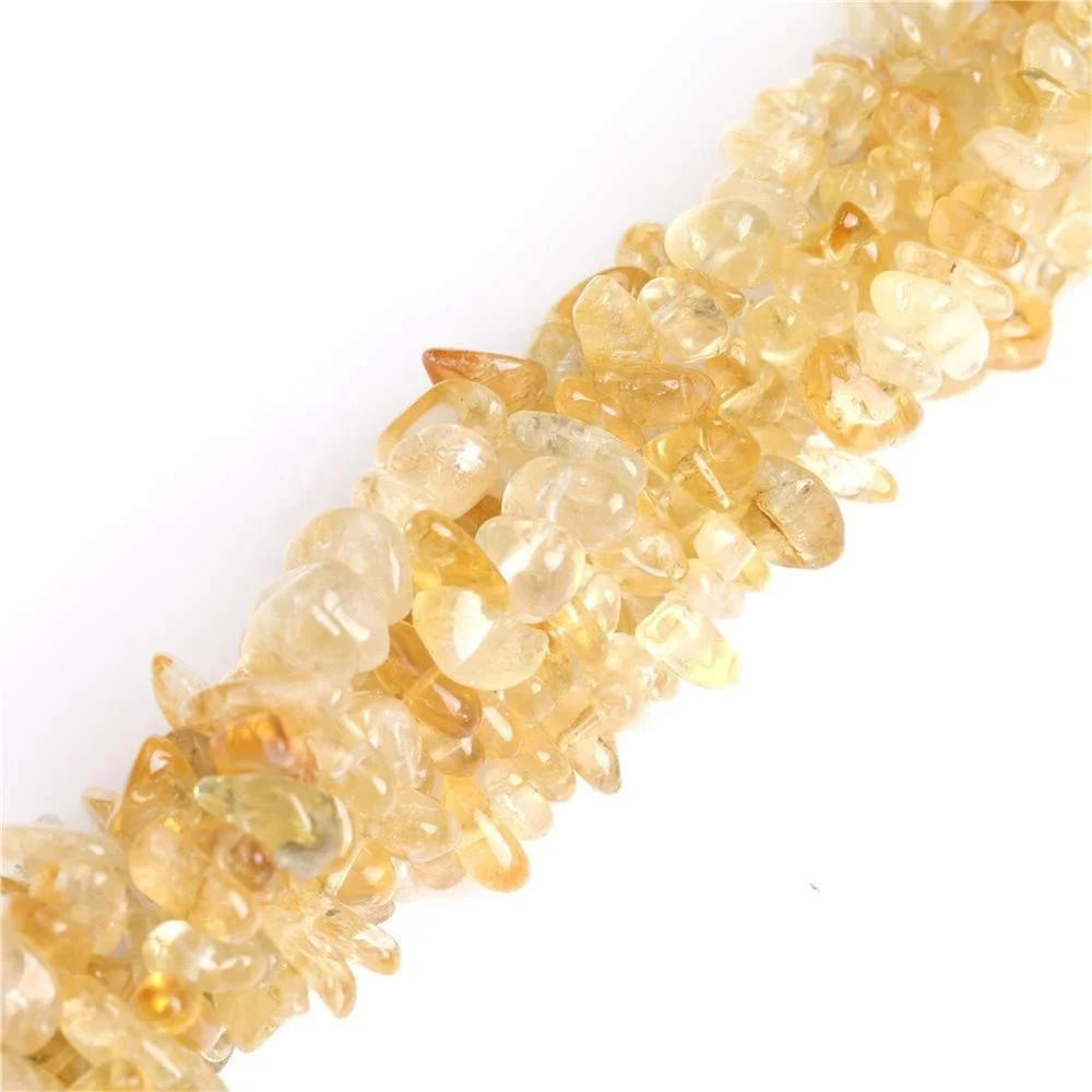 Wholesale 5-8mm Natural Citrine Loose Beads Freeform Yellow Chips for Jewelry Making 33 Inch Nature Crystal