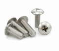 A2 A4 Metric Black Oxide Stainless Steel Cross Recessed Mushroom Truss Head Machine Screw