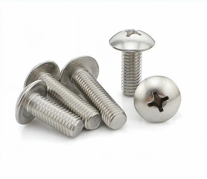 A2 A4 Metric Black Oxide Stainless Steel Cross Recessed Mushroom Truss Head Machine Screw