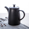 Concise Style Durable Porcelain Drinkware 490ml Matte Black Teapot