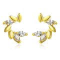 LUOTEEMI Small Korean CZ Zirconia Earrings for Girls Brass Factory in Yiwu City Cute Trendy Ear Studs
