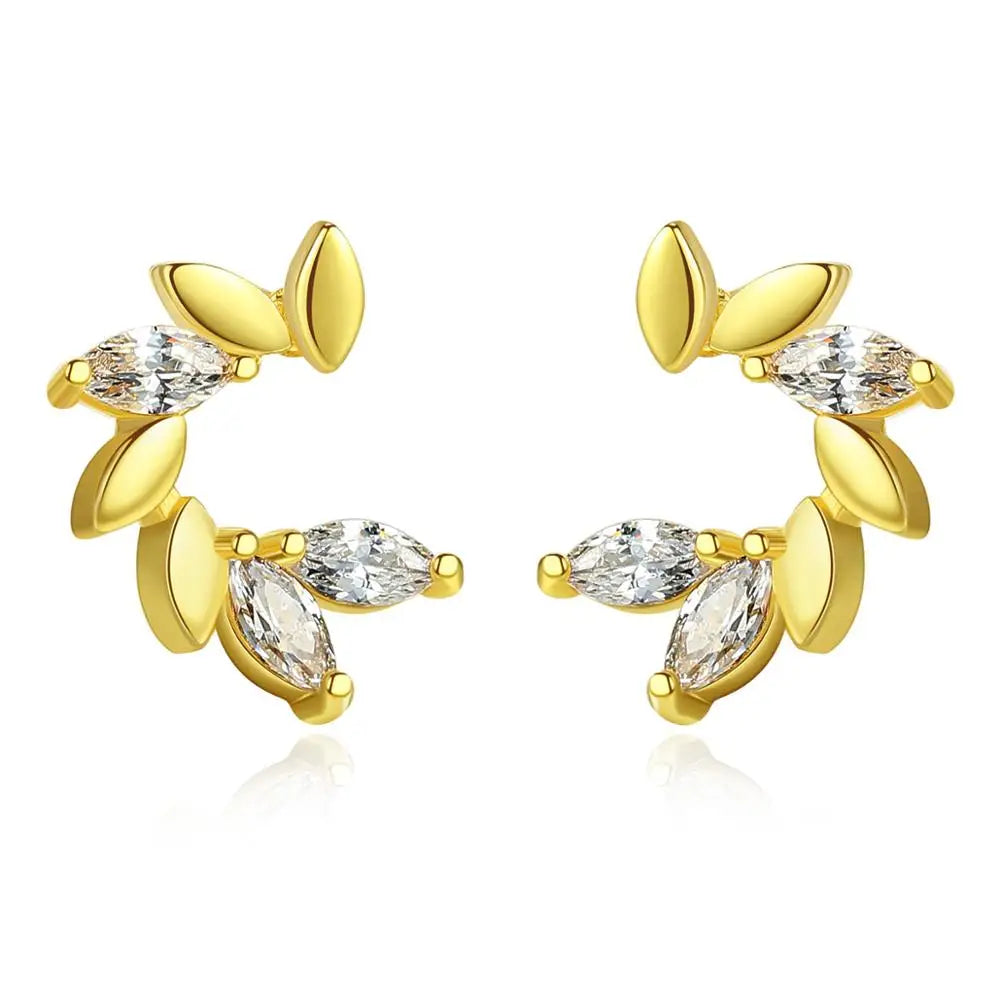 LUOTEEMI Small Korean CZ Zirconia Earrings for Girls Brass Factory in Yiwu City Cute Trendy Ear Studs