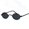 Small Oval Lenses 2024 Trendy Fashion Vintage Steam Punk Popular Women Metal Sunglasses