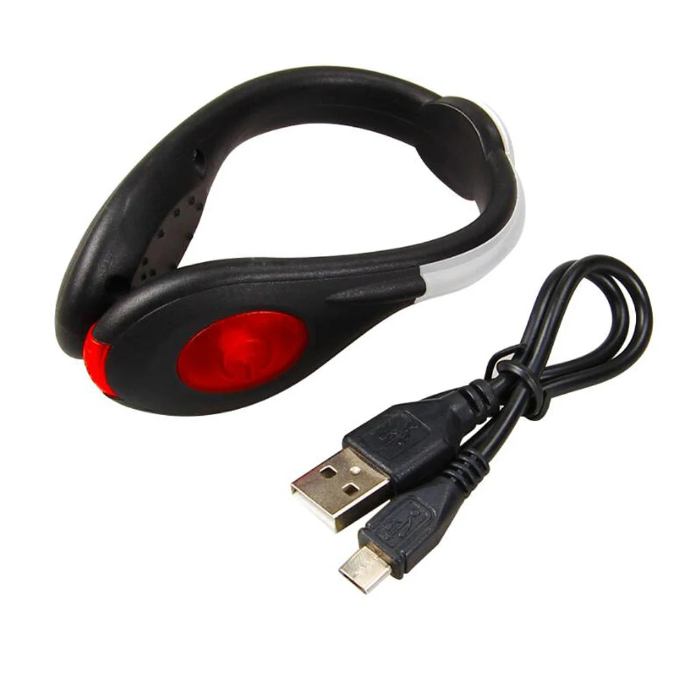 LED Safety Shoes Clip Lights USB Rechargeable Flashlight  Reflective Gear   for Runners Joggers Bikers Walkers
