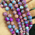 Wholesale Fashion Synthetic Purple Imperial Jasper Loose Gemstone Beads 4mm-12mm for Jewelry Making Wholesale Fashion Beads