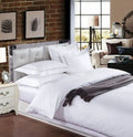 Percale Quality Assurance 100%  Cotton Fabric Retro Embroidered Border Lines Design Hotel Bed Linen